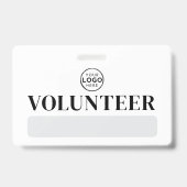 Black White Logo Volunteer Badge (Front)