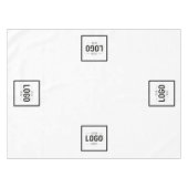 Black White Logo Zakelijke promotie Tafelkleed (Voorkant (Horizontaal))