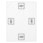 Black White Logo Zakelijke promotie Tafelkleed (Voorkant)