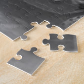 Black & White London Bus & Big Ben Legpuzzel (Zijkant)