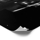 Black White London City Night UK Reizen Poster (Hoek)
