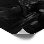 Black White London Tower Bridge bij nacht Poster (Hoek)