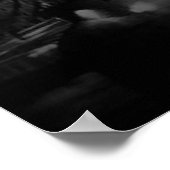 Black White London Tower Bridge bij nacht Poster (Hoek)