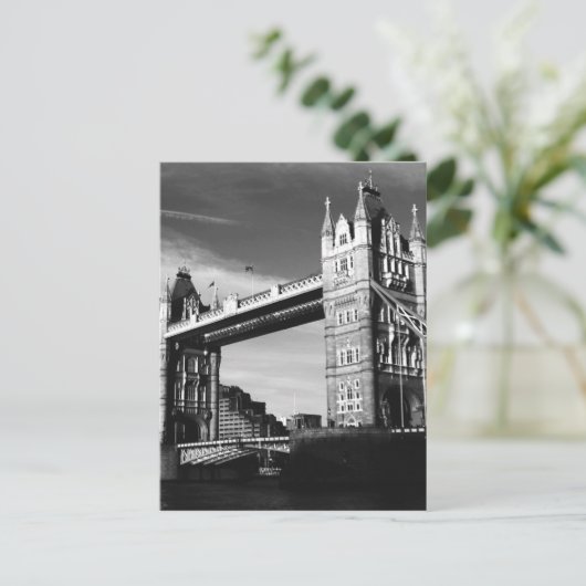 Black & White London Tower Bridge Briefkaart (Staand voorkant)