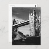 Black & White London Tower Bridge Briefkaart (Voorkant / Achterkant)