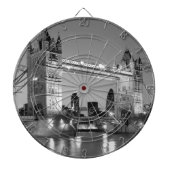 Black White London Tower Bridge Dartbord (Voorkant)