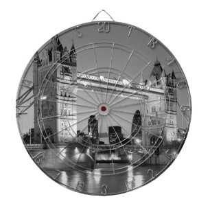 Black White London Tower Bridge Dartbord