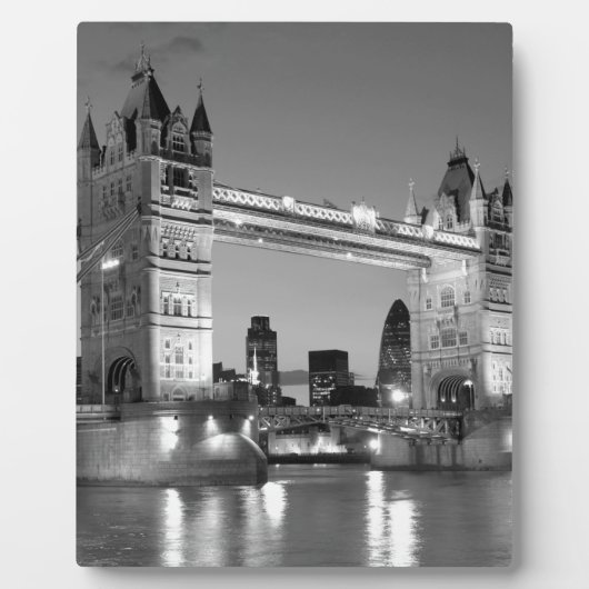 Black White London Tower Bridge Fotoplaat (Voorkant)