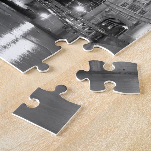 Black White London Tower Bridge Legpuzzel (Zijkant)
