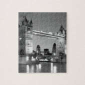 Black White London Tower Bridge Legpuzzel (Verticaal)