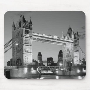 Black White London Tower Bridge Muismat