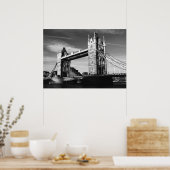 Black & White London Tower Bridge Poster (Keuken)