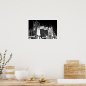 Black White London Tower Bridge Poster (Keuken)