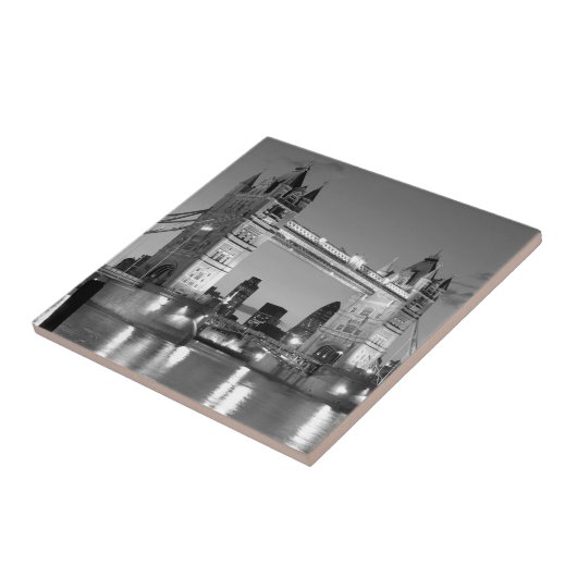 Black White London Tower Bridge Tegeltje (Zijkant)