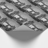 Black White London Tower Bridge Verenigd Koninkrij Cadeaupapier (Hoek)