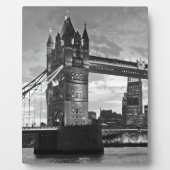 Black White London Tower Bridge Verenigd Koninkrij Fotoplaat (Voorkant)