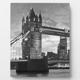 Black White London Tower Bridge Verenigd Koninkrij Fotoplaat
