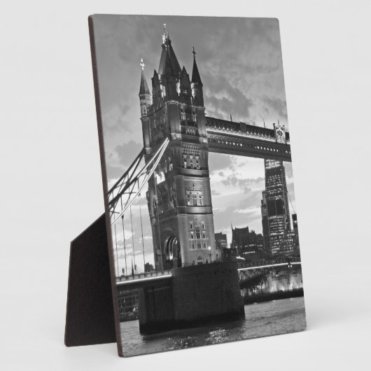 Black White London Tower Bridge Verenigd Koninkrij Fotoplaat (Zijkant)