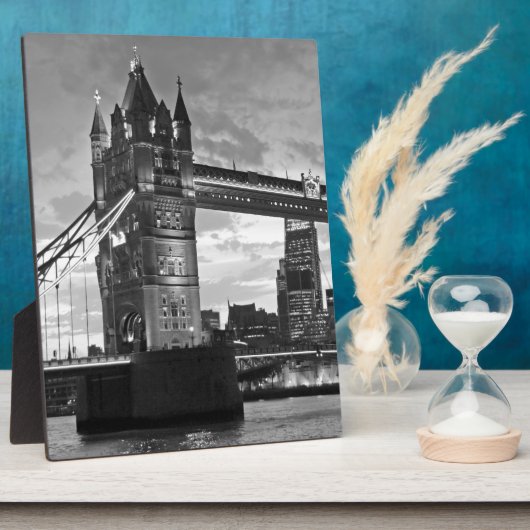 Black White London Tower Bridge Verenigd Koninkrij Fotoplaat (Zijkant)