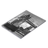 Black White London Tower Bridge Verenigd Koninkrij Notitieboek (Linkerzijde)