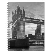 Black White London Tower Bridge Verenigd Koninkrij Notitieboek (Voorkant)