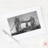 Black White London Tower Bridge Verenigd Koninkrij Rechthoekige Sticker (Envelop)