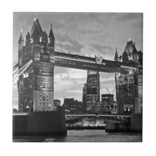 Black White London Tower Bridge Verenigd Koninkrij Tegeltje