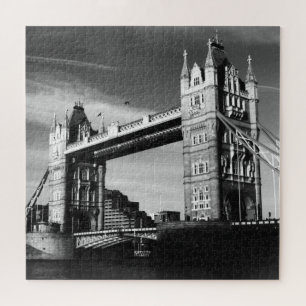 Black White LondonTower Bridge Art Travel Legpuzzel
