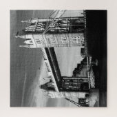Black White LondonTower Bridge Art Travel Legpuzzel (Verticaal)