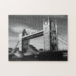 Black White LondonTower Bridge Art Travel Legpuzzel
