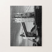 Black White LondonTower Bridge Art Travel Legpuzzel (Verticaal)