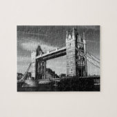 Black White LondonTower Bridge Art Travel Legpuzzel (Horizontaal)
