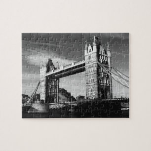 Black White LondonTower Bridge Art Travel Legpuzzel