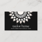 Black White Lotus Flower Mandala Visitekaartje (Voorkant)