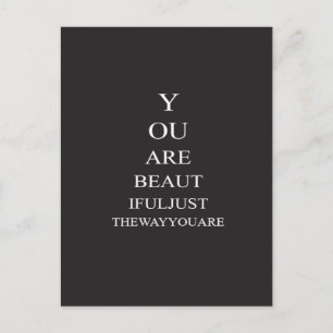 Black White Love Inspirerend Quote Briefkaart