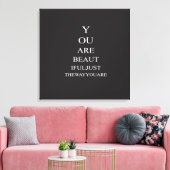 Black White Love Inspirerend Quote Canvas Afdruk (Insitu (Woonkamer))