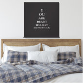 Black White Love Inspirerend Quote Canvas Afdruk (Insitu (Slaapkamer))