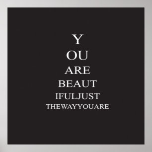 Black White Love Inspirerend Quote Poster