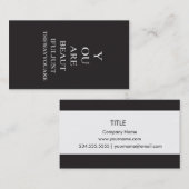 Black White Love Inspirerend Quote Visitekaartje (Voorkant / Achterkant)