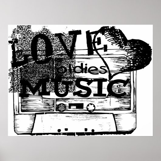 Black, White Love oldies muziekPoster Poster (Voorkant)