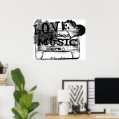 Black, White Love oldies muziekPoster Poster (Thuiskantoor)