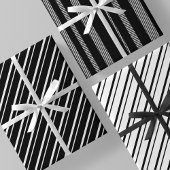 Black & White Luxurious & Chic Stripes Inpakpapier Vel