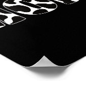 Black White mama Koe Afdrukken Aesthetisch dierpat Poster (Hoek)