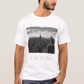 Black & White Manhattan Skyline T Shirt (Voorkant)