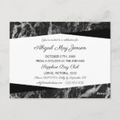 Black White Marble Bachelorette Briefkaart (Achterkant)