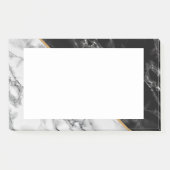 Black White Marble Framed Post Post-it® Notes (Voorkant)