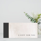 Black White marble Salon Gift Certificate (Staand voorkant)