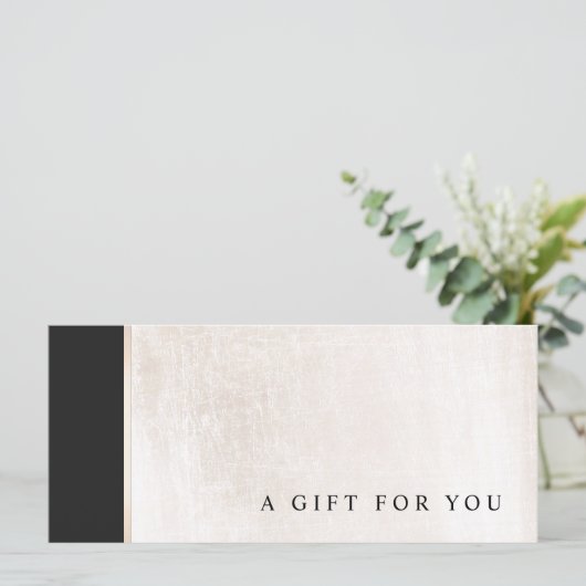 Black White marble Salon Gift Certificate (Staand voorkant)