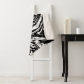 Black & White Marble Style Sherpa Blanket Sherpa Deken (In situ)
