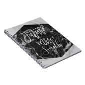 Black White Marble Weddingplanner Future Mrs. Notitieboek (Rechterzijde)